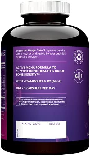 Mrm Nutrition Bone Maximizer Iii With Mcha + Vitamin D3 + Vitamin K2 Bone Health High Potency Key Vitamins And Minerals For Bones 50 Servings