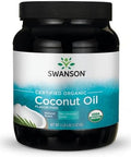 Swanson 100% Certified Organic Flavor Free Coconut Oil Cooking Baking Frying Beauty EFAs MCTs 3 lbs 6 ounces (1.53 kg) Solid Oil
