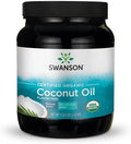 Swanson 100% Certified Organic Flavor Free Coconut Oil Cooking Baking Frying Beauty EFAs MCTs 3 lbs 6 ounces (1.53 kg) Solid Oil