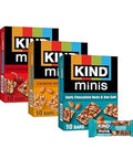 KIND Bar Minis Variety Pack Dark Chocolate Nuts and Sea Salt Caramel Almond Sea Salt Dark Chocolate Cherry Cashew Healthy Snacks Gluten Free Low Calorie Snacks Low Sugar 30 Count
