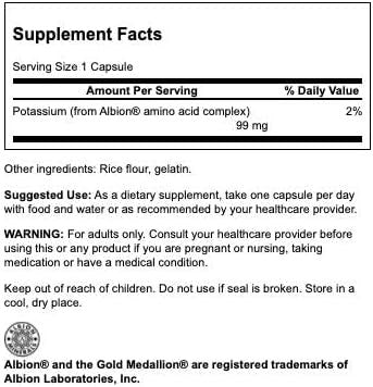 Swanson Albion Complexed Potassium 99 Milligrams 90 Capsules - 2 Pack