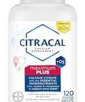 Citracal Maximum Plus, 650 Mg Calcium Citrate, Easily Absorbed And Highly Soluble With 25 Mcg (1000 Iu) Vitamin D3, Bone Health Support, Calcium Supplement For Ages 12+, 120 Count