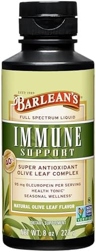 Barlean's Olive Leaf Extract Complex Liquid 95mg Oleuropein Immune Olive leaf extract liquid