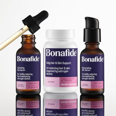 Bonafide Silvessa Hydrating Daily Skin Serum Hormone- Drug- Support For Skin During Menopause 30 Day Supply (1 Fl Oz)