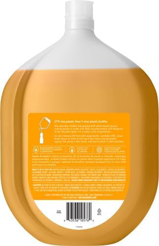 Method Gel Dish Soap Refill Clementine Recylable Bottle Biodegradable formula 54 Fl Oz (Pack of 1)