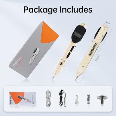 Leawell Electronic Acupuncture Meridian Pen Electric Acupoints Finder Acupressure Point Therapy Tool For Pain Relief With 3 Massage Heads Rechargeable