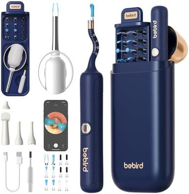 Bebird Earsight Plus R37R Ear Cleaning Camera Wax Removal Tool Kit Flexible Ear Scope Otoscope Camera Light Visual Ear Picker Wireless Earwax Remover Tweezers For Adults & Kids