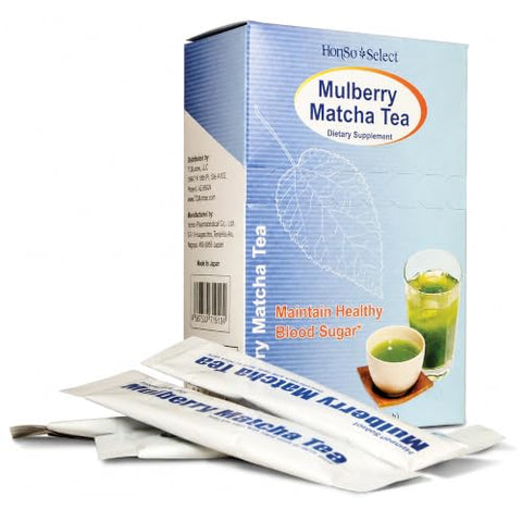 Honso Mulberry Matcha Tea ÃƒÂ¢Ã¢â€šÂ¬Ã¢â‚¬Å“ Japanese Mulberry Leaf & Matcha Green Tea Powder Packets, Supports Healthy Blood Sugar Levels, Hot or Iced, 20 Count