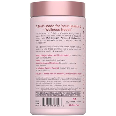 Neocell Womens Multivitamin Gummy 80 Gummies Multi With Advanced Collagen With Essential Minerals Berry Flavor