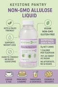 Keystone Pantry Liquid Allulose 1 Pint | Natural Low Calorie Sweetener for Coffee, Tea, Baking & Cooking | Keto, Diabetic Friendly, Zero Net Carbs, Vegan, Gluten Free, Non-GMO, Kosher