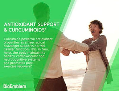 BioEmblem Turmeric Curcumin with BioPerine Curcuminoids For Joint Support and Heart Health Made With Organic Turmeric Powder And Curcuminoids Extract - Non-GMO Made In USA