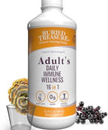 Buried Treasure Adult Daily Immune Wellness 16Oz With Dose Cup Elderberry Ecea Vitc Zinc Mushroom Blend Natural Immune Booster
