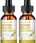 Mulittea Mullein Drops For Lungs & Lymphatic Drainage5In1 Herbal Extract Liquid With Marshmallow Root Elderberry Licorice Rootlung Cleanse & Respiratory Supportnongmo Vegetarian4 Fl Oz