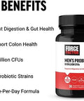Force Factor Men'S Probiotic Probiotics For Digestive Health With 50 Billion Cfus And 10 Probiotic Strains To Support Gut And Colon Health And Daily Wellness Nongmo Vegan 30 Vegetable Capsules