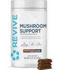 Revive Md Mushroom Powder Chocolate - Mushroom Supplement Supports Focus Cognitive Immune & Brain Health With A Blend Of Lion'S Mane Reishi Chaga Shiitake & Maitake - Gluten-Free (30 Servings)
