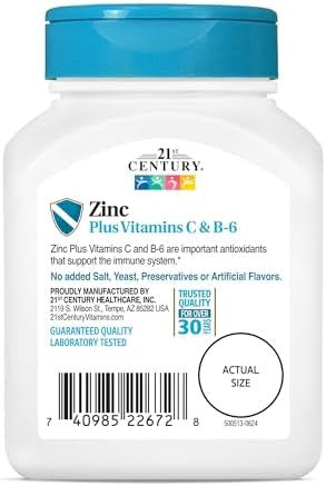 21St Century Zinc Chewable Withc & B6 Cherry 90 Count