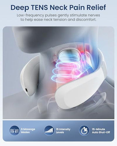 Comfier Fsa Eligible Cordless Neck Massager For Pain Relief Deep Tissue Vibration Travel MassagerPortable Hsa Neck Massager For Office Mothers Day