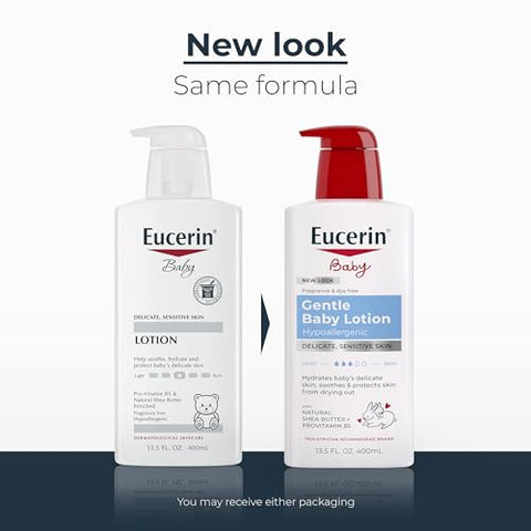 Eucerin Baby Body Lotion Hypoallergenic And Fragrance Free Baby Lotion With Pro-Vitamin B5 And Shea Butter 13.5 Fl Oz Bottle