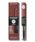 Revlon Liquid Lipstick With Clear Lip Gloss Colorstay Overtime Lipcolor Dual Ended With Vitamin E 320 Faithful Fawn 0.07 Fl Oz