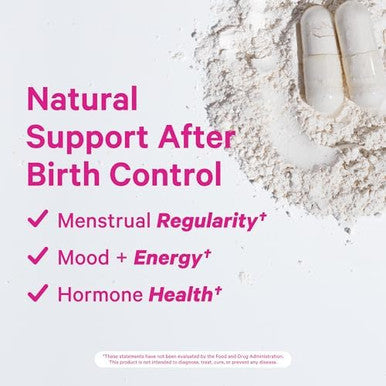 Pink Stork Birth Control Cleanse To Support Hormone Balance With Chaste Tree Berry (Vitex) Magnesium And Selenium Period Support For Conception Fertility Supplements For Women 60 Capsules
