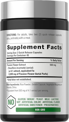 Horbaach Passion Flower Capsules 90 Count