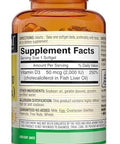 Mason Natural Vitamin D3 50 Mcg (2000 Iu) Supports Overall Health Strengthens Bones And Muscles From Fish Liver Oil 60 Softgels