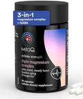Mitoq Triple Magnesium Complex Magnesium Glycinate Taurinate Oxide With Gaba For Heart Health Stress Management & Deeper Sleep High Absorption 90 Capsules