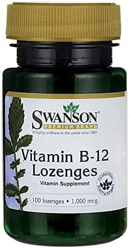 Swanson Vitamin B-12 Lozenges 1000 mcg 100 Lozenges (2 Pack)