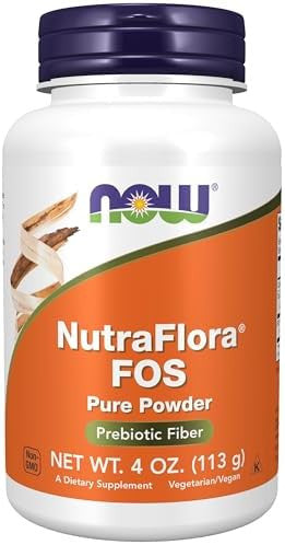 Now Foods Supplements Nutraflora Fos (Fructooligosaccharides) Pure Powder Prebiotic Fiber 4Ounce