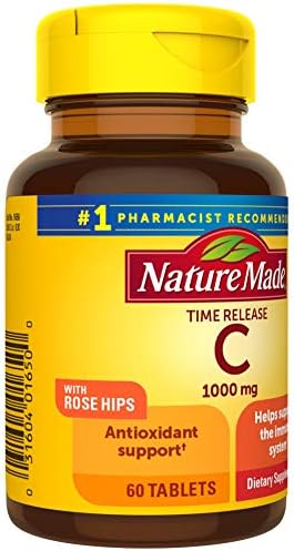 Nature Made Vitamin C 1000 Mg Time Release Tablets With Rose Hips 60 Count (Packaging May Vary)