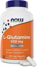 Now Foods Supplements Lglutamine 500 Mg Nitrogen Transporter Amino Acid 120 Veg Capsules