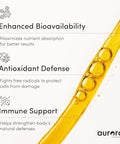 Aurora Nutrascience Mega Liposomal Vitamin C 32 Pack + Vitamin D3/K2 Bottle Bundle Supplement for Immune Support and Cognitive Health 32 Servings Each