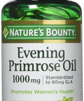 Nature's Bounty Evening Primrose Oil (3 X Bottles) 1000Mg 180 Softgels 60 Count