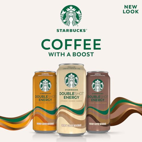 Starbucks Doubleshot Energy Drink Coffee Beverage, Mocha, Iced Coffee, 15 fl oz Cans (12 Pack)