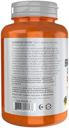 Now Foods Sports Nutrition Branched Chain Amino Acid Powder With Leucine Isoleucine And Valine 12Ounce