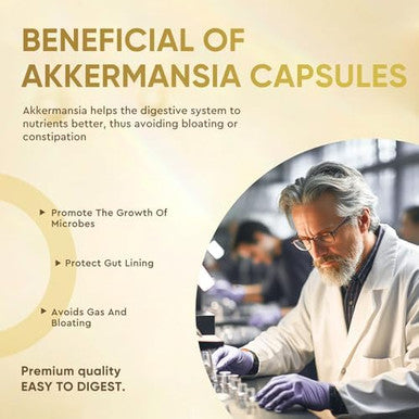 300 Billion Afu Akkermansia Prebiotic And Probiotic Muciniphila Digestive Health,Gut Health,And Immunehealth Multi-Strain Glp-1 Probiotics For Women & Men (120 Capsules)