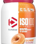 Dymatize Iso100 Hydrolyzed Protein Powder 100% Whey Isolate 25G Of Protein 5.5G Bcaas & Iso100 Hydrolyzed Protein Powder 100% Whey Isolate Dunkin' Glazed Donut Flavor