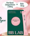Bb Lab Plant Collagen Booster Glow Shot 15G14Sticks Korea Collagen Extract With Biotin 2000Mg Vegan Collagen For Woman Plantbased Organic Hibiscus Flower Fast Absorption Shine Muscat Flavor