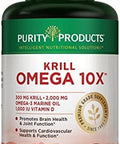 Krill Omega3 10x More EPA and DHA Super Formula by Purity Products Featuring The Premier NKO Krill Oil Supports Joint Comfort Flexibility LemonLime Flavor 60 SoftGels 30 Day Supply