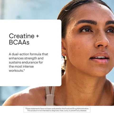 Thorne - Creatine Bcaas - Micronized Creatine Monohydrate Bcaa Powder - Support For Muscles Exercise Endurance & Recovery - For Women & Men - Peach Mango - Nsf Certified For Sport 30 Servings