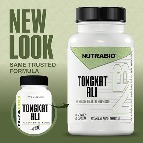 Nutrabio Tongkat Ali Longjack 100 Supplement - Natural Support For Muscle Mass Strength Performance- Longjack Tongkat Ali For Men- 200Mg Per Capsule 60 Servings