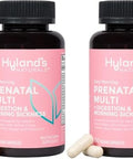 Hyland'S Easy Morning Prenatal Multivitamin And Digestive Health And Morning Sickness Relief 60 Vegan Capsules With Folate Choline Zinc Ginger Root Prebiotics And Algae Dha