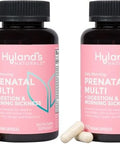 Hyland'S Easy Morning Prenatal Multivitamin And Digestive Health And Morning Sickness Relief 60 Vegan Capsules With Folate Choline Zinc Ginger Root Prebiotics And Algae Dha