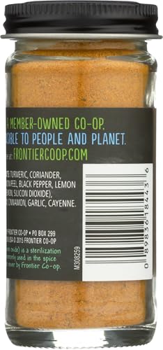Frontier Co-op Indian Curry Seasoning, 1.87 Ounce Bottle, Complex Flavor with Turmeric, Coriander and Lemon