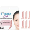 Schick Hydro Silk Dermaplaning Wand Refill Blades Refills 6 Professional Style