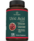 Sunergetic Premium Uric Acid Support Supplement " Uric Acid Cleanse & Kidney Support " Includes Tart Cherry Chanca Piedra Celery Extract & Turmeric 60 Capsules