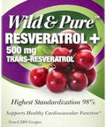 Genceutic Naturals Wild & Pure Resveratrol Vegetarian Capsules 60Count