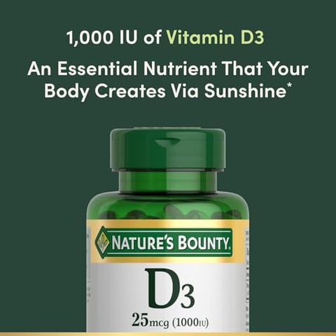 Nature'S Bounty Vitamin D3 1000 Iu Immune Health 120 Softgels (Pack Of 1)