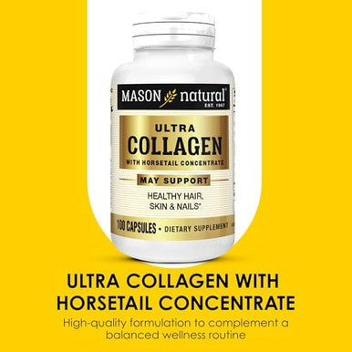 Mason Natural Ultra Collagen Capsules 100% Pure Hydrolyzed Collagen Supplement For Healthy Skin Hair Nails & Joints 100 Count 50 Day Supply