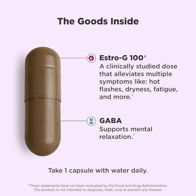 Olly Mellow Menopause Supplements For Women Supports Hot Flashes Vaginal Dryness & Occasional Mood Swings Estrog100 Gaba Vegan Capsules 1 Month Supply 30 Count